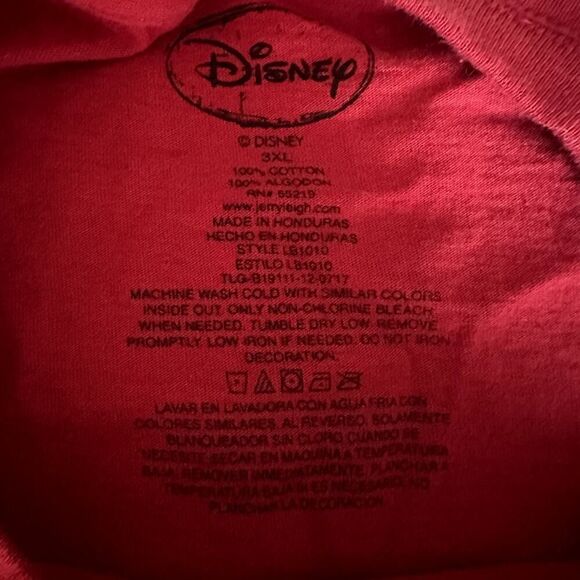 Disney Red Mickey Mouse "Grandpa" Graphic Short Sleeve T-Shirt- 3XL - Picture 4 of 7